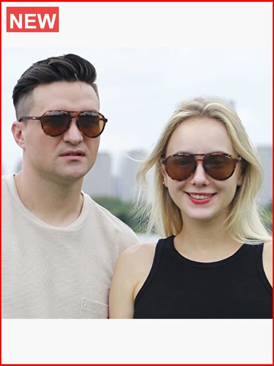 Polarized Aviator Sunglasses Retro Trendy Sports UV400 Protection TR90 Frame main image 4